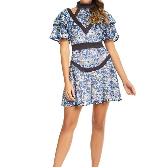 Elliatt Capulet Dress - Blue Size medium Fits Small - Picture 1 of 8